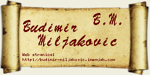 Budimir Miljaković vizit kartica
